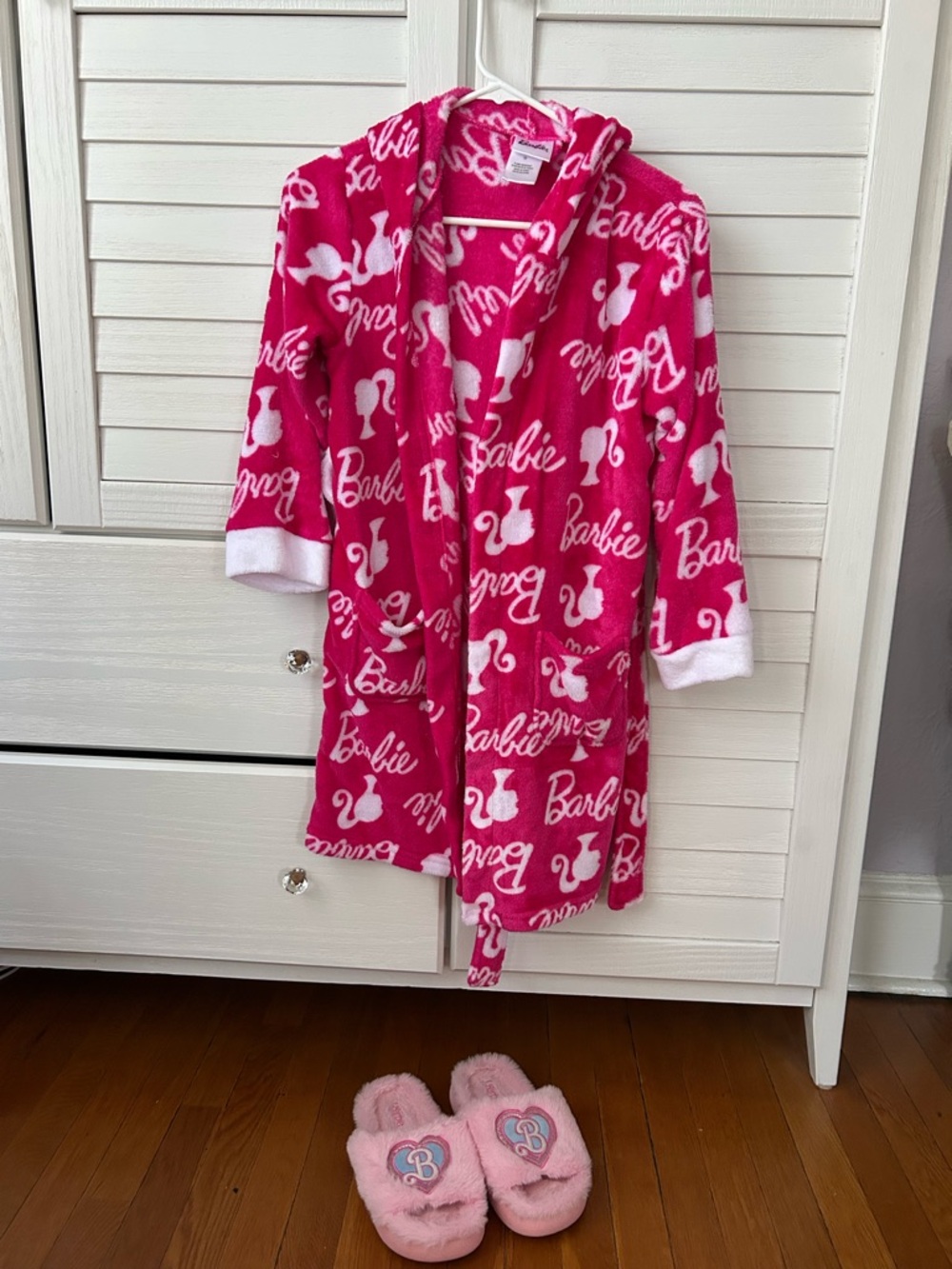 Barbie Pink Fleece Robe and slippers